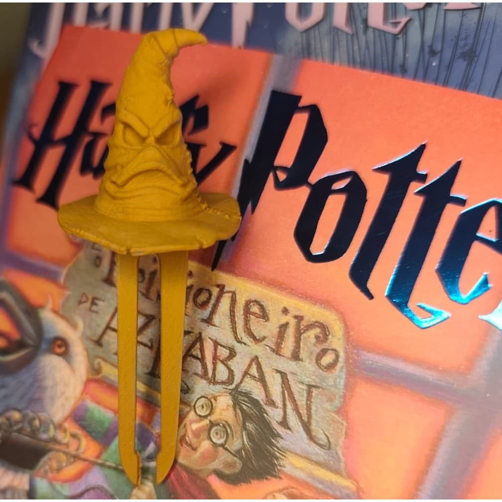 Marcador de Página Chapéu Seletor Harry Potter Impressão 3D Marca Páginas Geek Leitura Presente Criativo - ENVIO RÁPIDO!