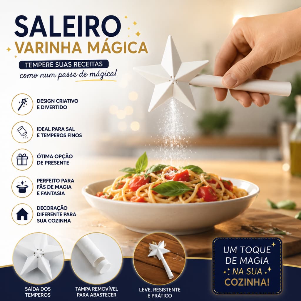 Saleiro Varinha Mágica | Porta Temperos