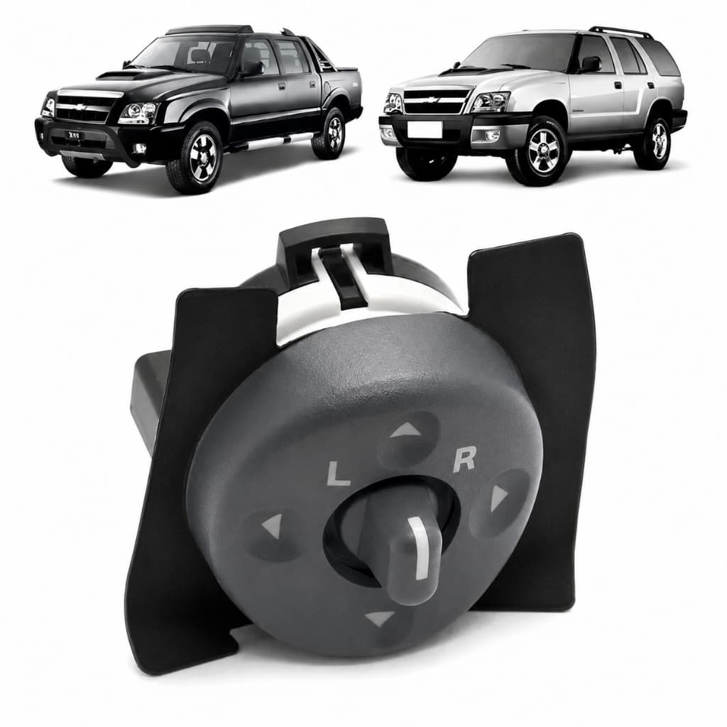 Botão Comando Retrovisor Elétrico Blazer e S10 1995 a 2011