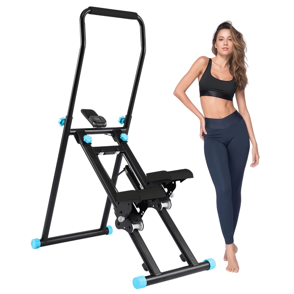 Stepper Escalada Dobravel 120kg Simulador Caminhada Fitness Casa Pedal Antiderrapante Display Lcd