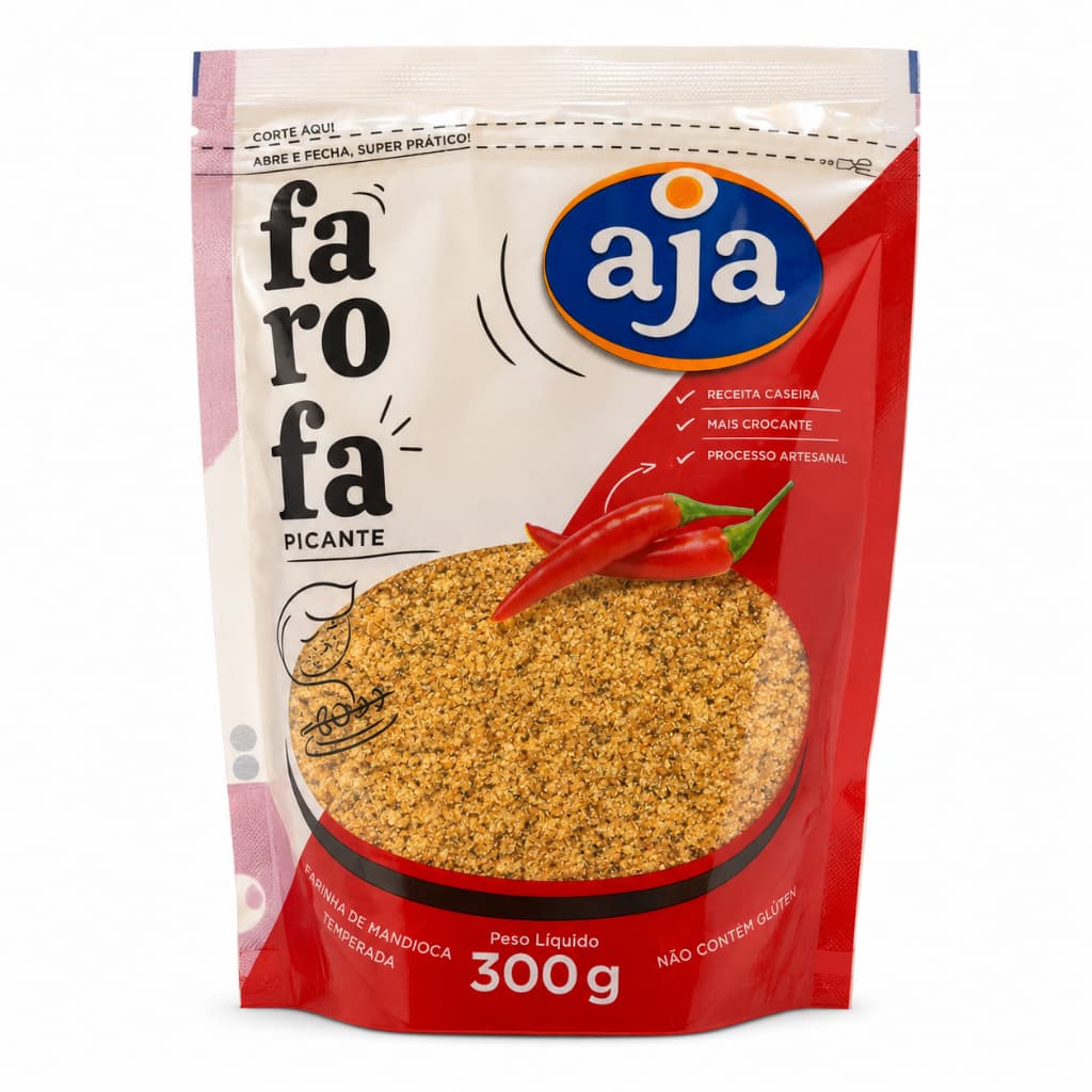 Farofa De Mandioca Aja Picante 300g Crocante Saborosa