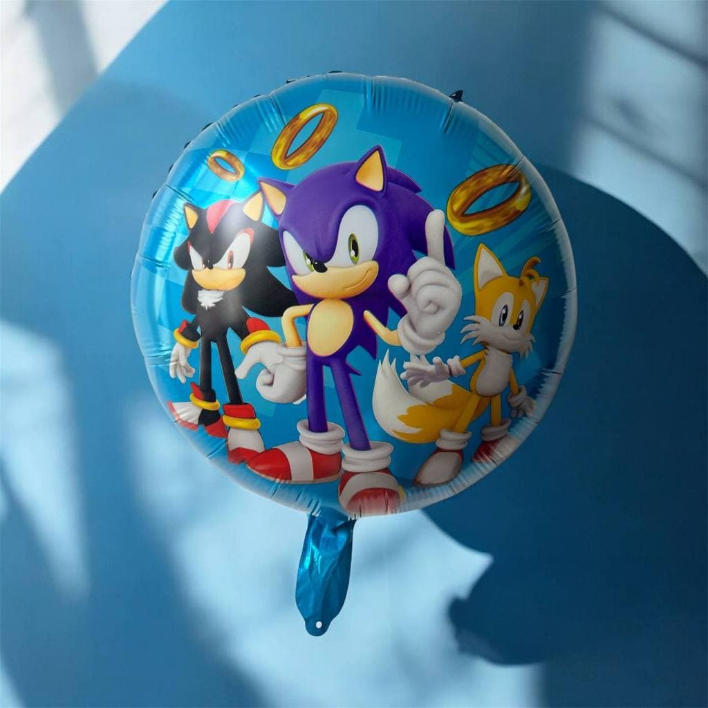 10 Balão Metalizado Sonic Sega Tails E Shadow 45*45cm