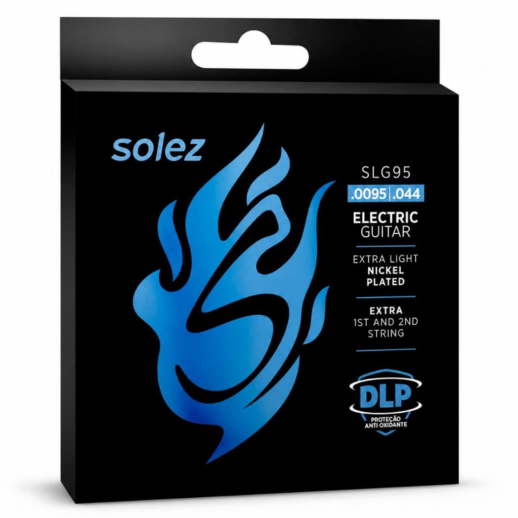 Encordoamento Solez 095 Hibrido SLG95 Cordas Guitarra Durabilidade Timbre Original