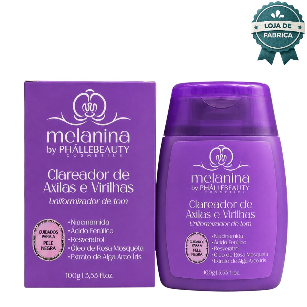 Creme Clareador de Axilas e Virilhas Melanina Uniformizador de Tom 100G Ph谩llebeauty