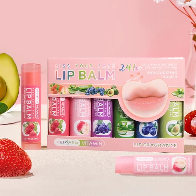 Hidratante Labial para Hidratação e Prevenção de Lábios Ressecados 6 Unidades Kit