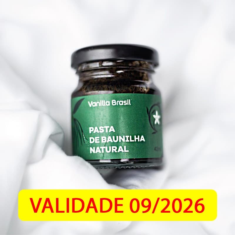 Pasta de Baunilha Natural 42ml Vanilla Brasil | Alta Concentração Sabor Premium para Bolos Doces e Confeitaria