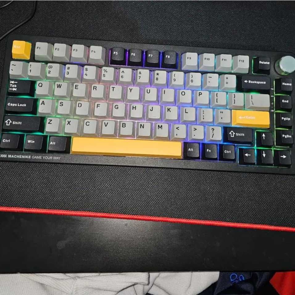 Teclado Mecânico Para Jogos Sem Fio machenike k600 Swift marrom.