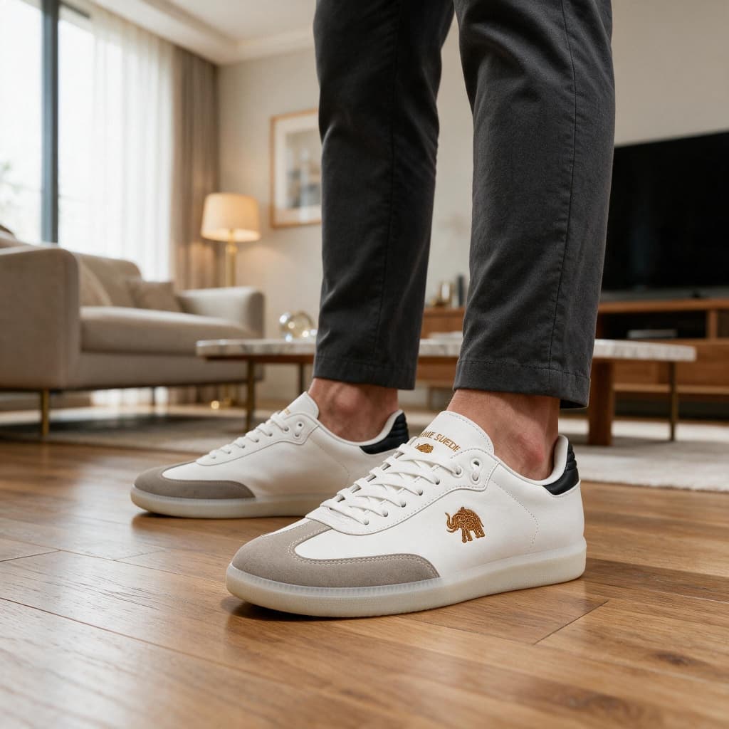 Tênis Masculino Branco Legado Marfim Casual Confortável Numeração 38 ao 43 Savane Suede Tênis Sapato Modelo savane tênis
