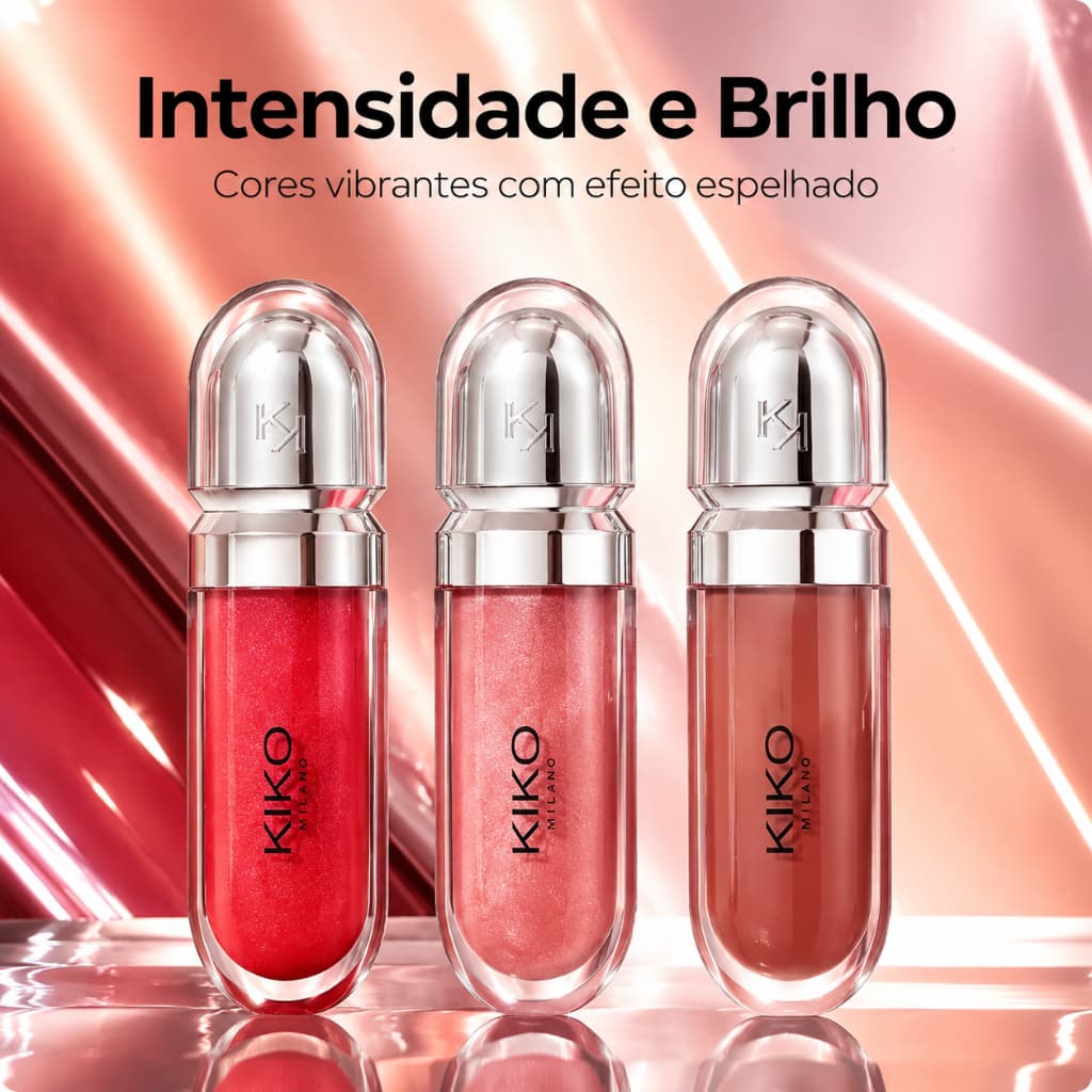 KIKO MILANO Lip Gloss – Brilho Intenso, Efeito Espelhado e Textura Confortável