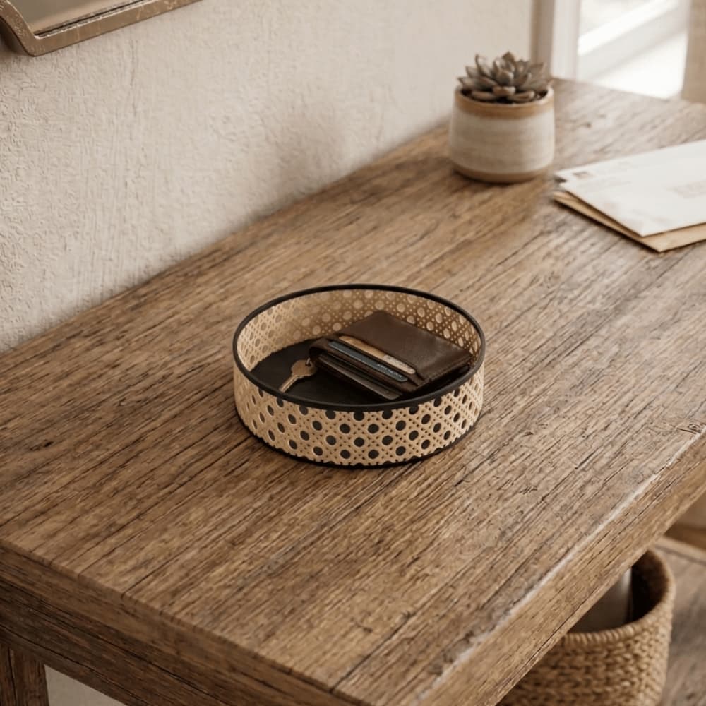 Organizador Estilo Rattan 3D - Porta chaves e organizador de entrada