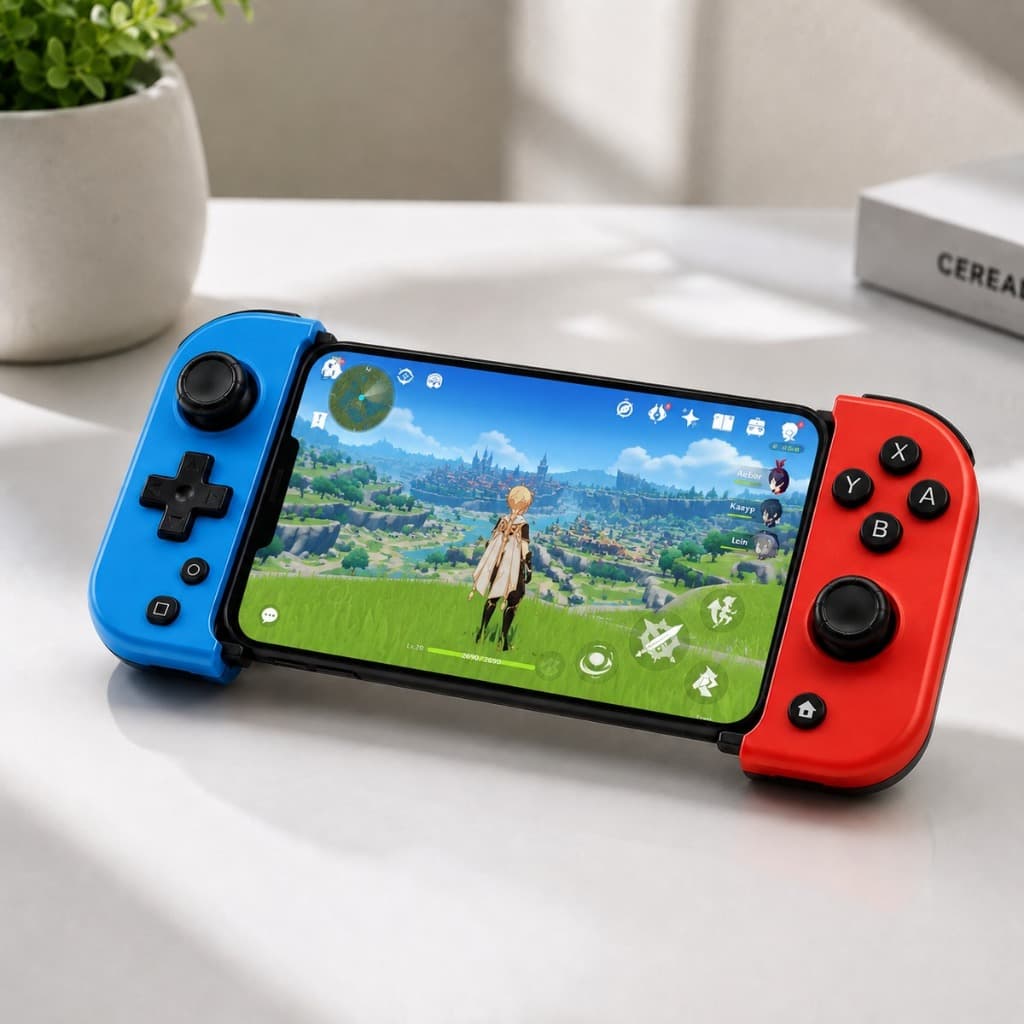 Controle Bluetooth Gamer para Celular Gamepad Recarregável Extensível iOS Android