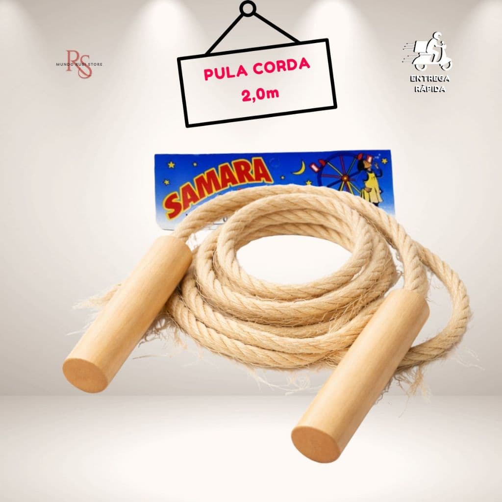 30 - 40 - 50  Pula Corda 2,0m Sisal Infantil Dia das Crianças Festa São João Aniversário Prendas