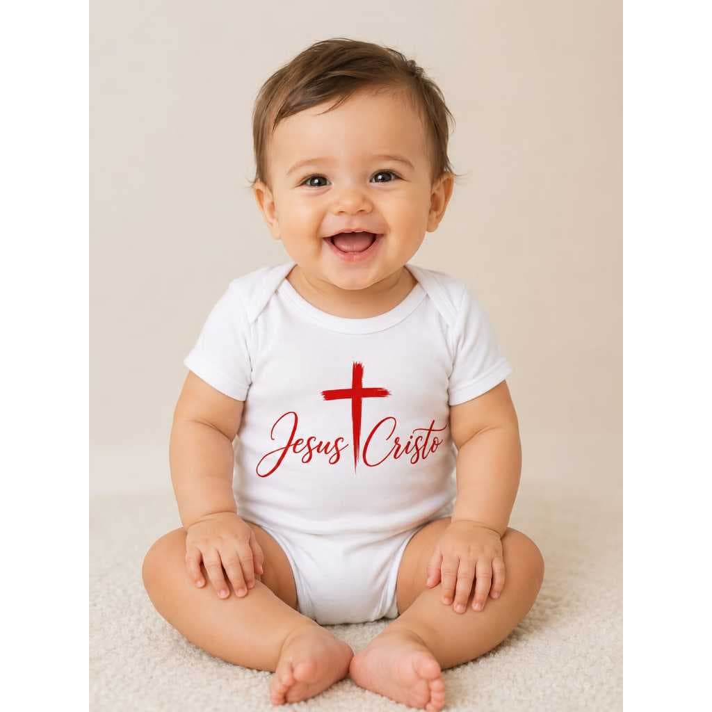 Body Para Bebê Jesus Cristo Unissex Personalizado