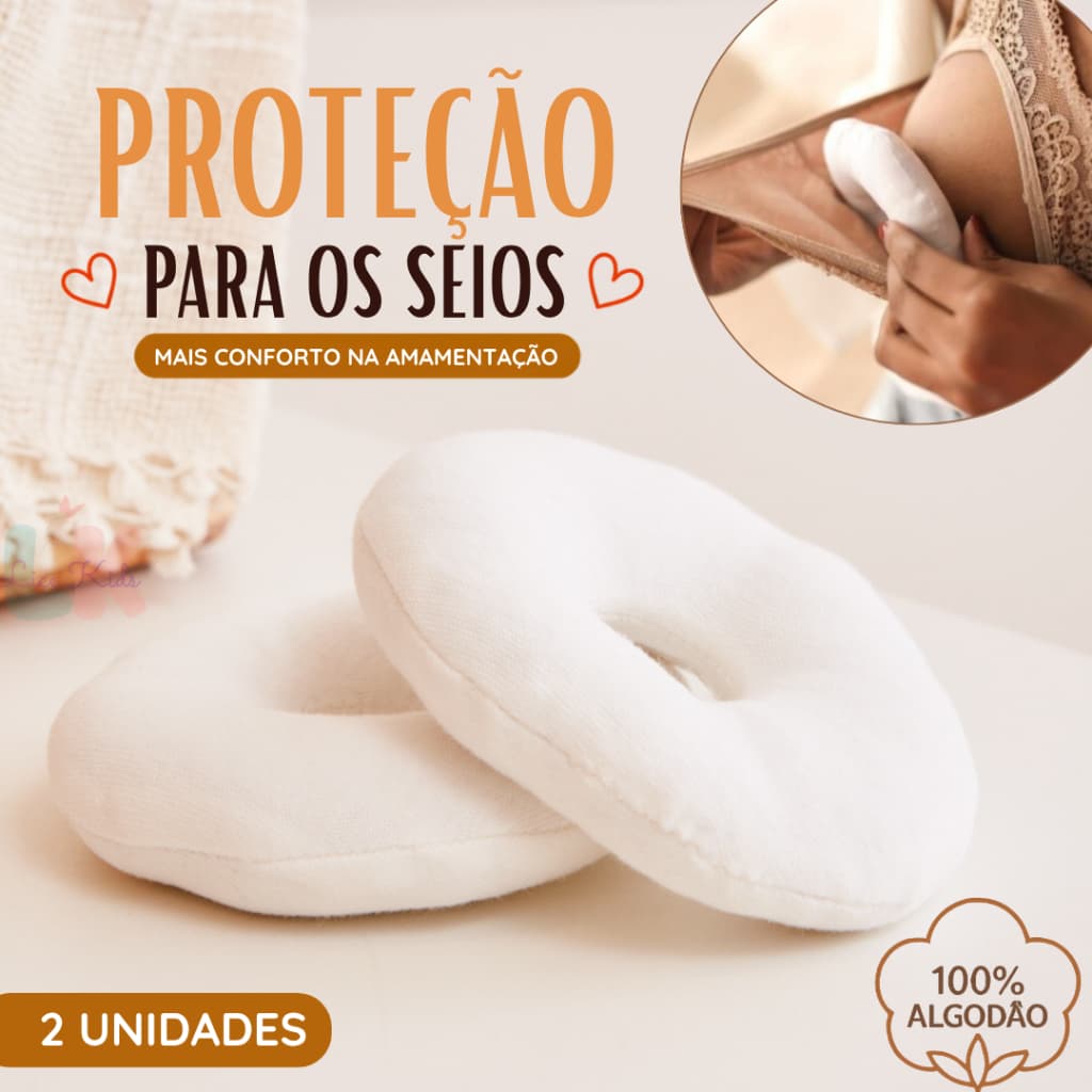 Rosquinha Protetora De Seios Para Amamentação 100& Algodão Buba