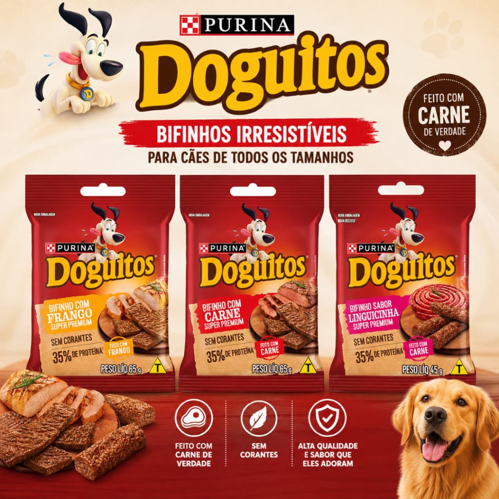 Bifinho Doguitos Super Premium Para Cães