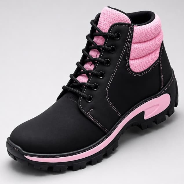 Bota Feminina Coturno Cano Médio Blogueira Confortável Estilosa