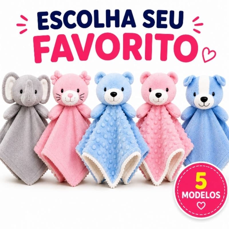 Naninha Bebê Hipoalergênica Pelúcia Macia Ursinho Presente Maternidade