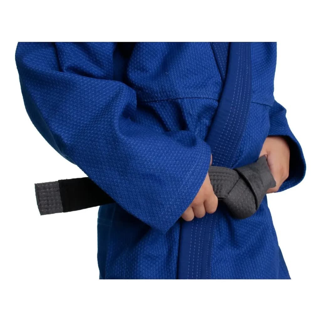 Kimono Infantil Jiu-jitsu Azul Trançado Reforçado M0-m4