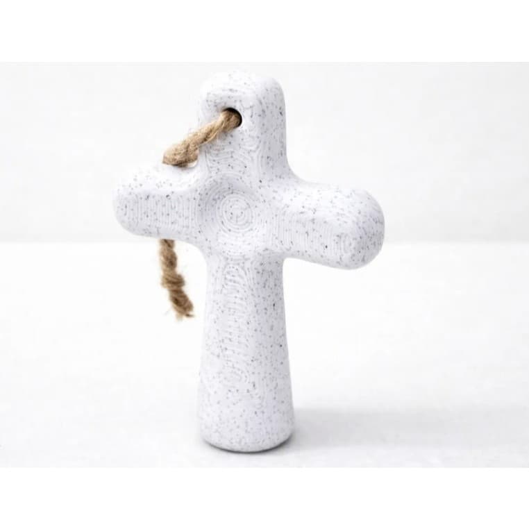 Cruz de Conforto, Oração |  Cruz de Oração Anatômica de Mão | Plástico PETG | sem cordão de sisal