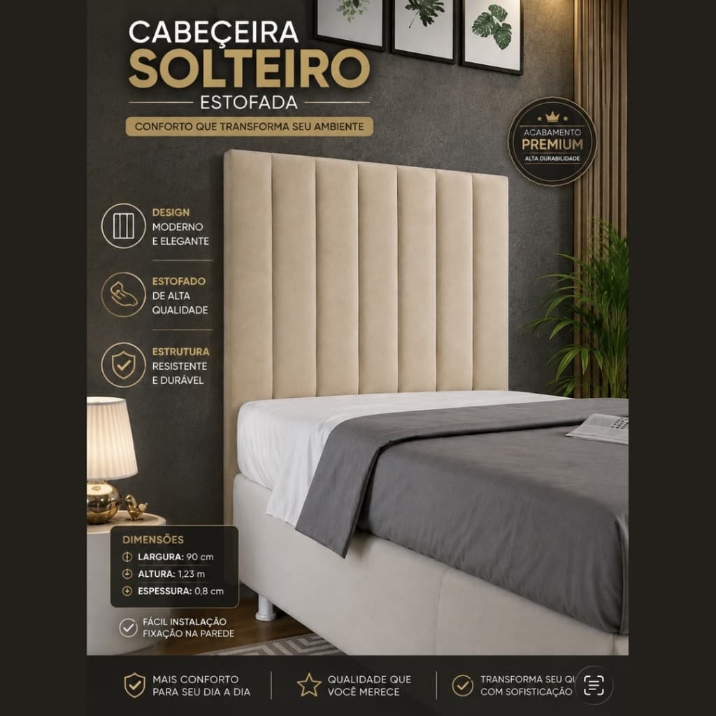 ENVIO-IMEDIATO Cabeceira Diamante para cama Box Solteiro Estofada veludo premium