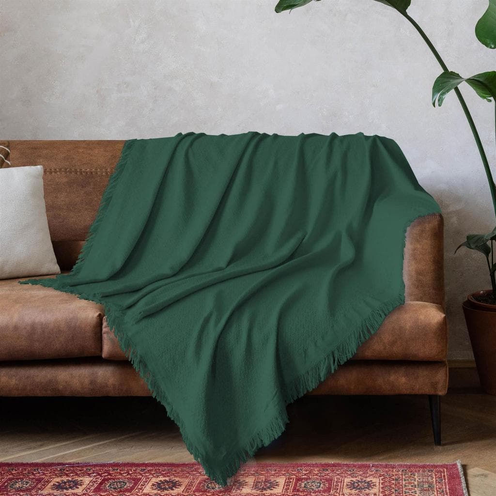 Manta Para Sofá Viena Lisa 1,50x1,20m 100% Algodão Decorativa Moderna para Sala