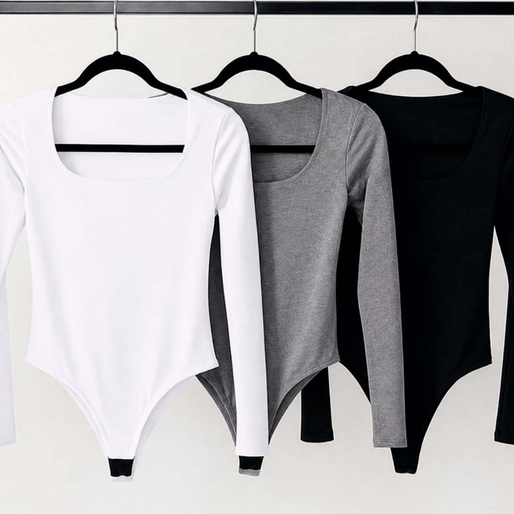Kit 3 Body Feminino Manga Longa Suplex Moda Modelador Justo Blusinha Premium Inverno