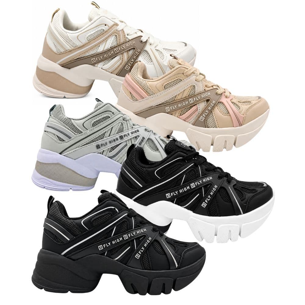 Tênis Ramarim Feminino Plataforma Chunky Casual Solado Alto 2580232