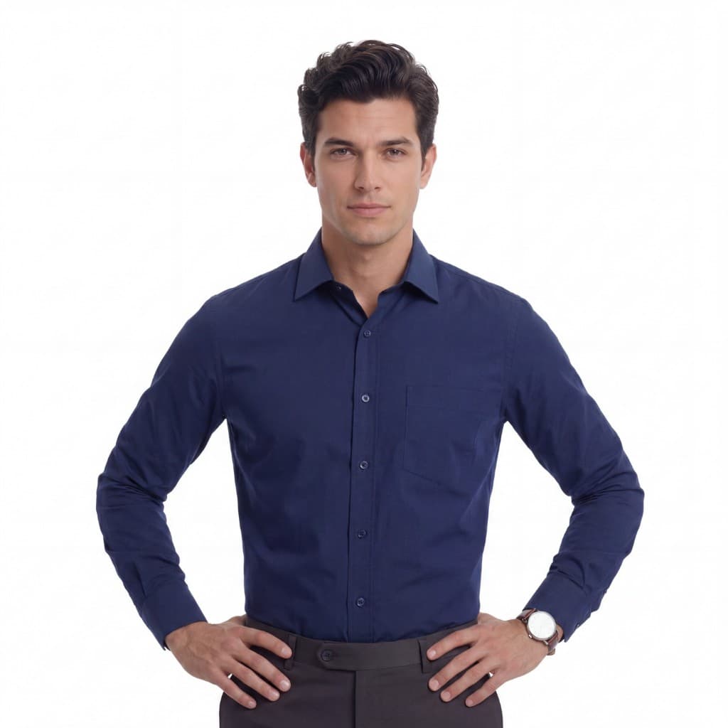 Camisa Social Masculina Manga Longa Bolso Elastano Camisa Masculina Social Não Amassa Premium Não Molha