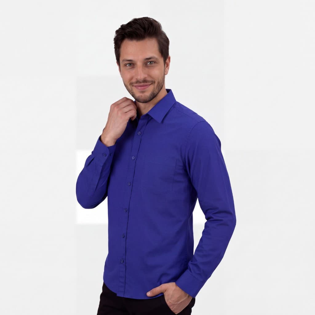 Camisa Social Masculina Manga Longa Bolso Premium Camisa Masculina Social Branca Elastano Não Amassa Não Molha