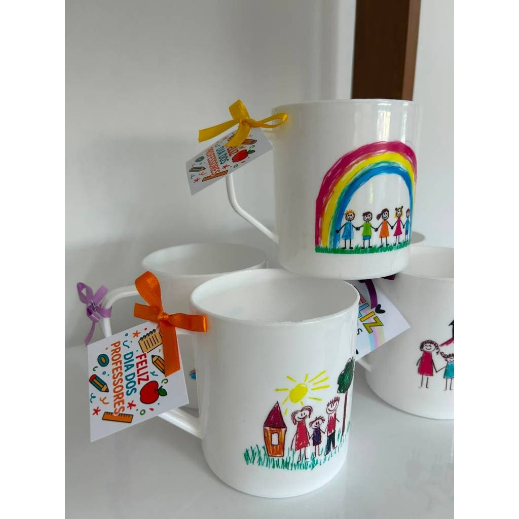 Caneca Plástica 400ml Personalizada Dia das Crianças Com a Arte que Desejar