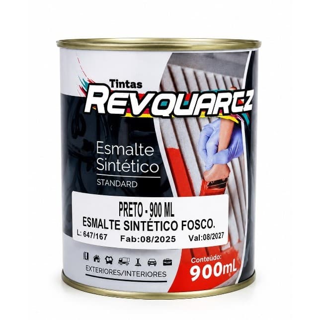 TINTA ESMALTE SINTETICO PRETO FOSCO - 0,900 ML