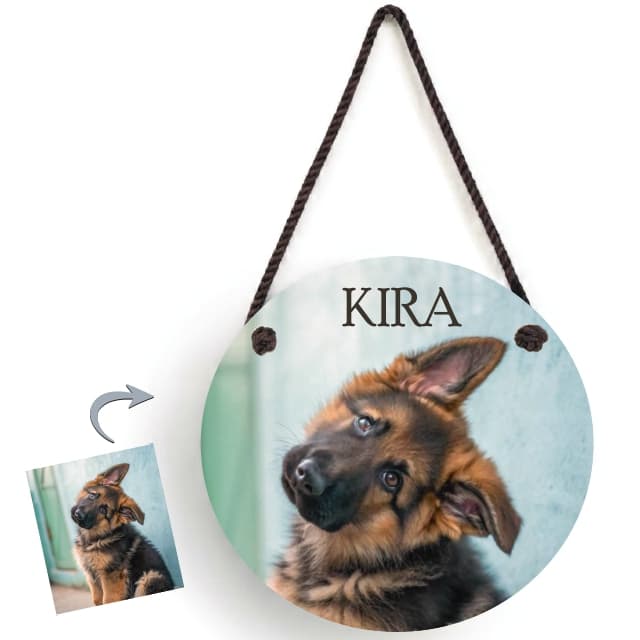 Quadro Pet Cachorro Gato Personalizado Mdf Com Foto E Nome Do Pet 29 Cm Decoração