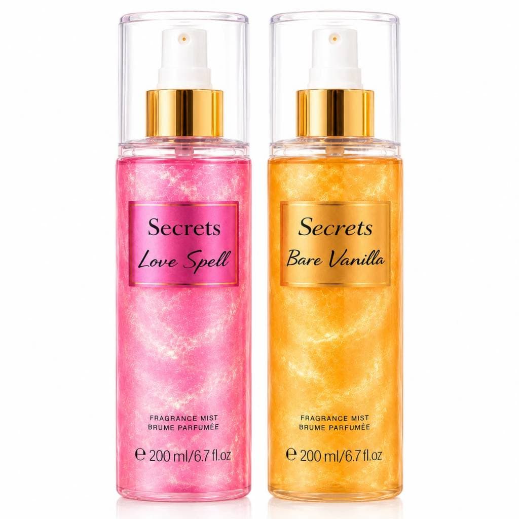 Body Splash moda Feminina com Brilho 200ml Pós Banho | Fragrância Suave | Kit 1, 2 ou 3 Unidades bruma corporal