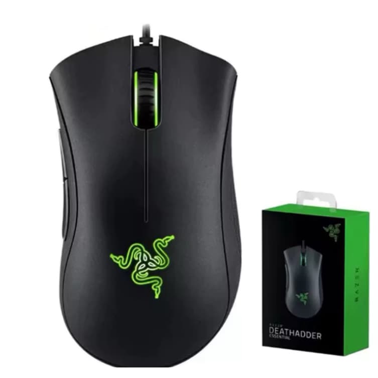 Mouse Gamer Razer Deathadder Essential  6400dpi Cor Preto