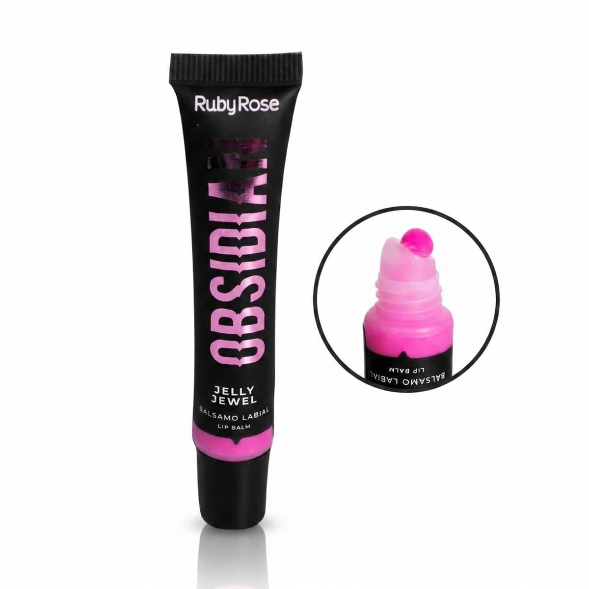 Lip Balm Obsidian Jelly Jewel Ruby Rose Cor Rhodonite Hidratação e brilho acabamento delicado para