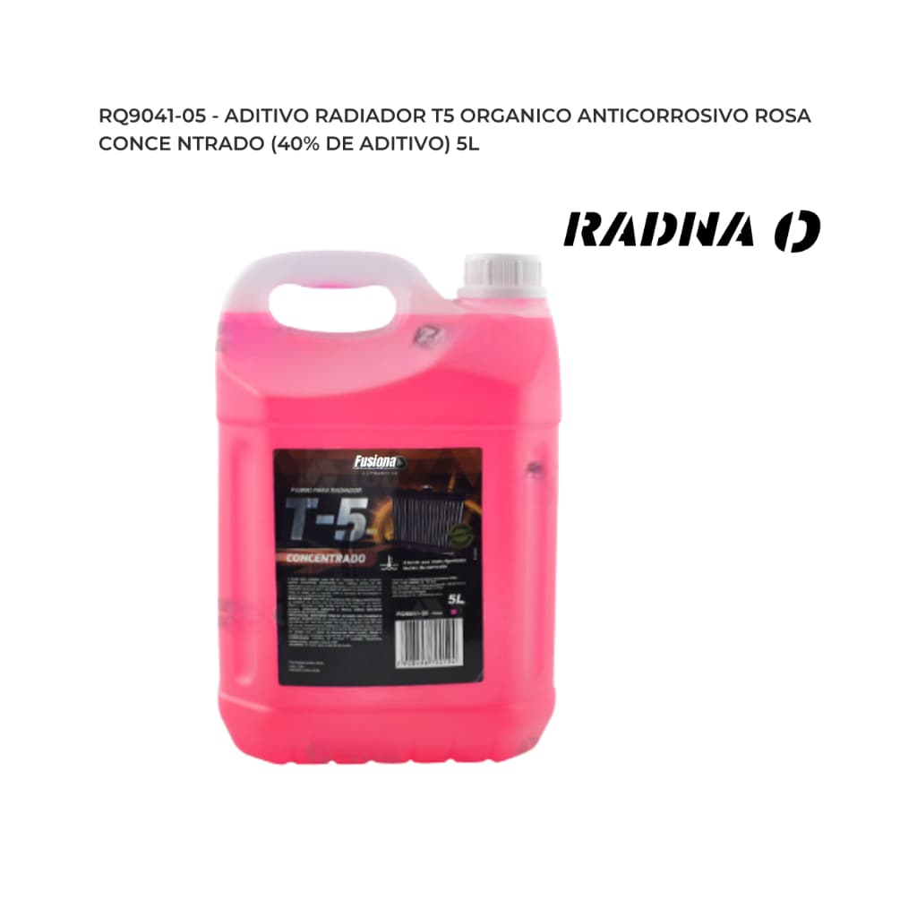 ADITIVO RADIADOR T5 ORGANICO ANTICORROSIVO ROSA CONCENTRADO (40% DE ADITIVO) 5L