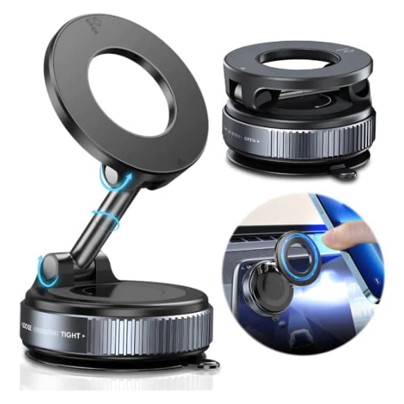 Suporte Magnético Para Celular Rotação 360° Dobrável Uso Universal