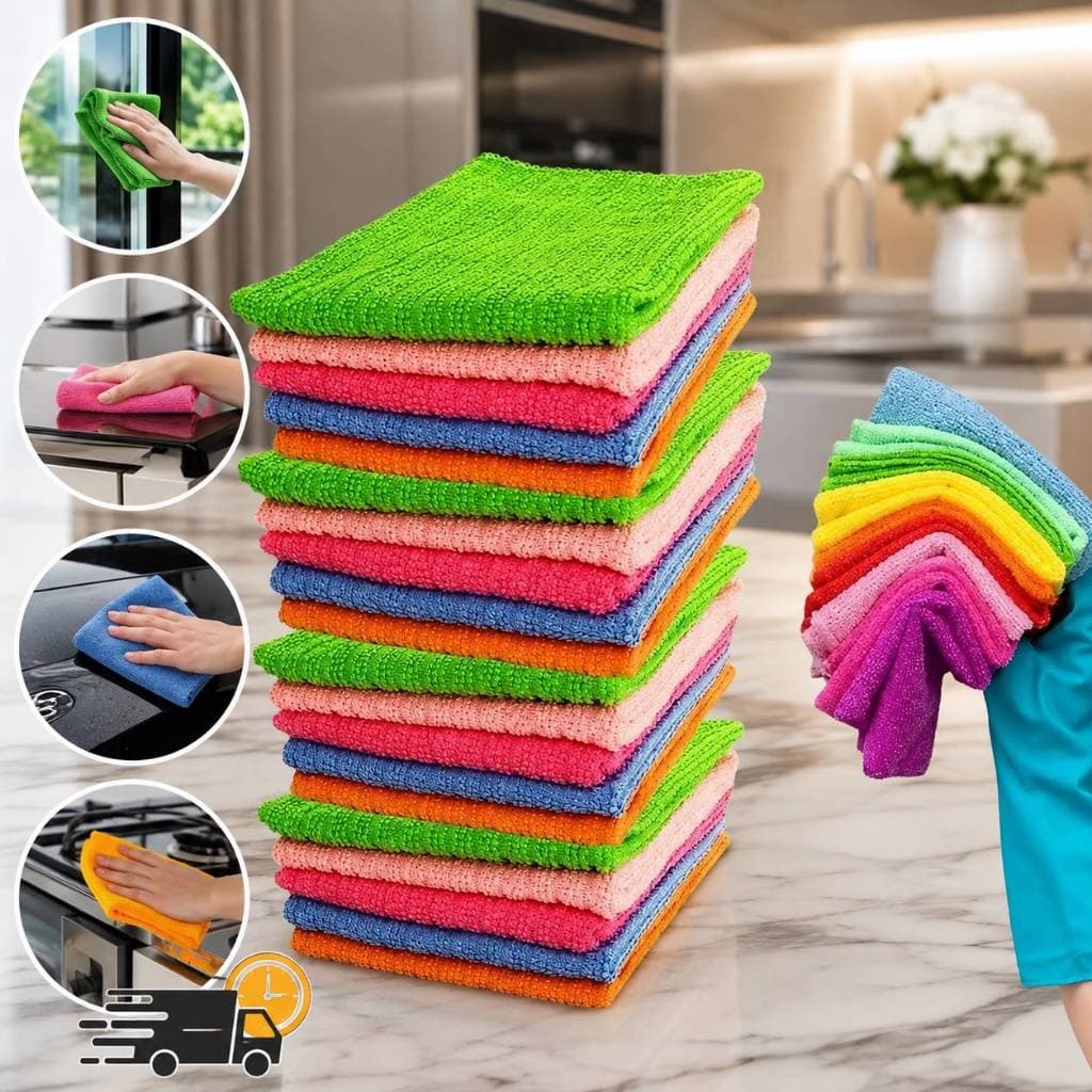 Kit 10 Panos De Limpeza Microfibra alta absorção Multiuso Profissional Carro E Casa