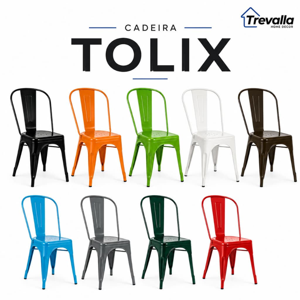 Cadeira Tolix Bitlar Iron Design | Estilo Industrial, Aço Reforçado, 160kg