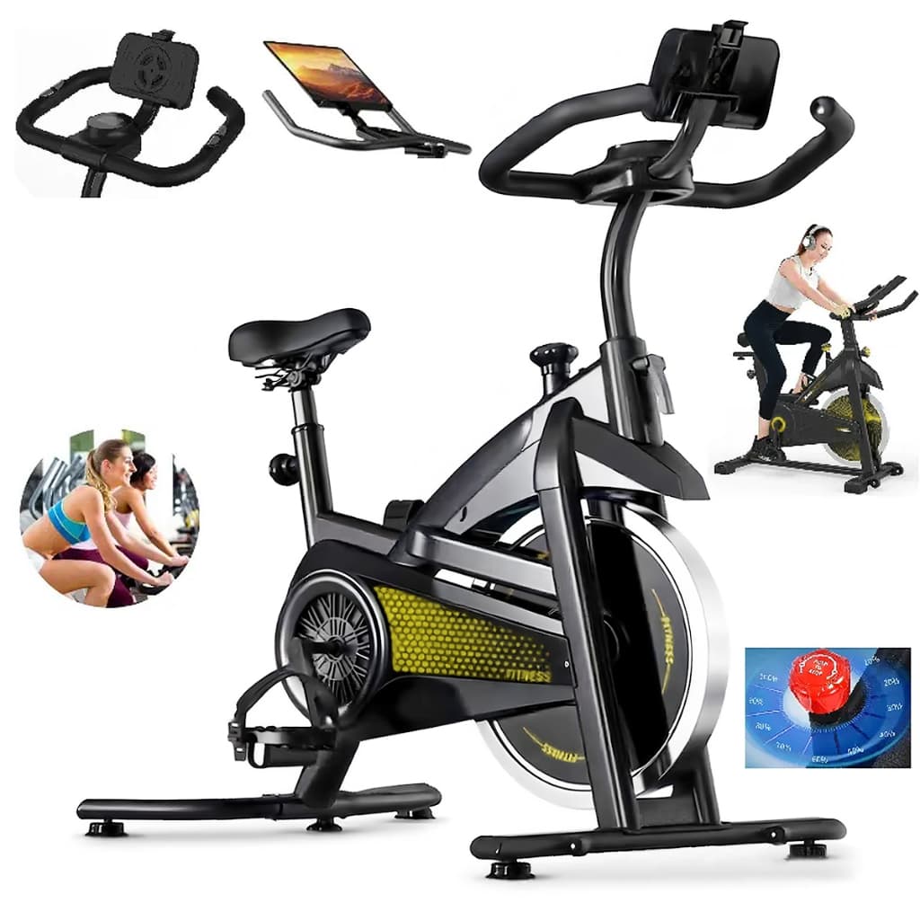Mechanical Spinning Exercise Bike, 15kg Inertia, Supports 150kg, Compact, Apartment, Professional Fitness, Silent