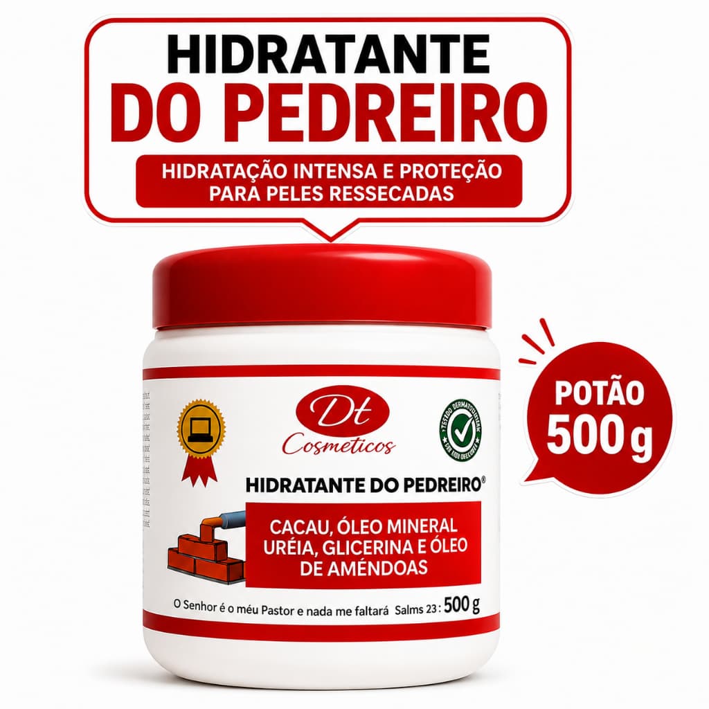 Creme Hidratante Do Pedreiro Para Mão Pés 500 G