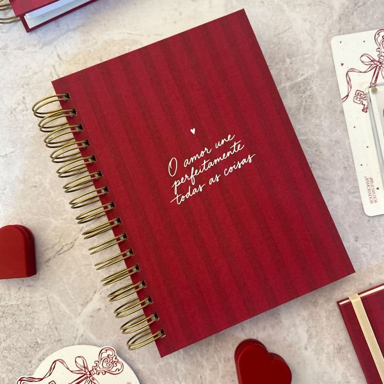Devocional do Casal Personalizado Capa Dura | Diário Cristão Romântico com Nome