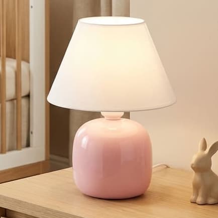 Abajur Luminária Cerâmica Com Cúpula para Decoração Quarto Sala Escritório Infantil Adulto