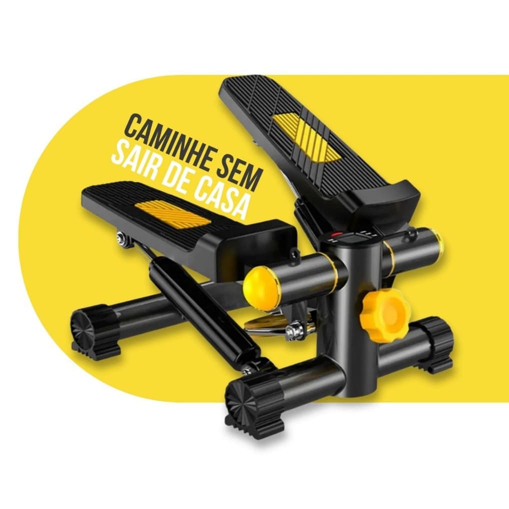 Mini Stepper Simulador De Caminhada Com Elásticos Para Fisioterapia Treino Funcional Com Monitor LCD
