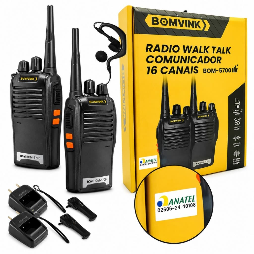RADIO WALK TALK COMUNICADOR 16 CANAIS Bom - 5700