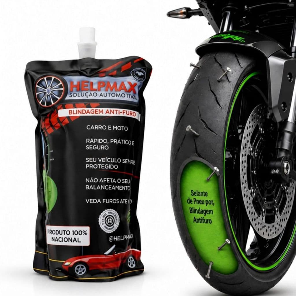 Selante Pneu Moto Anti Furo Blindagem - Proteção Contra Furos - Sem Imprevisto na Rua