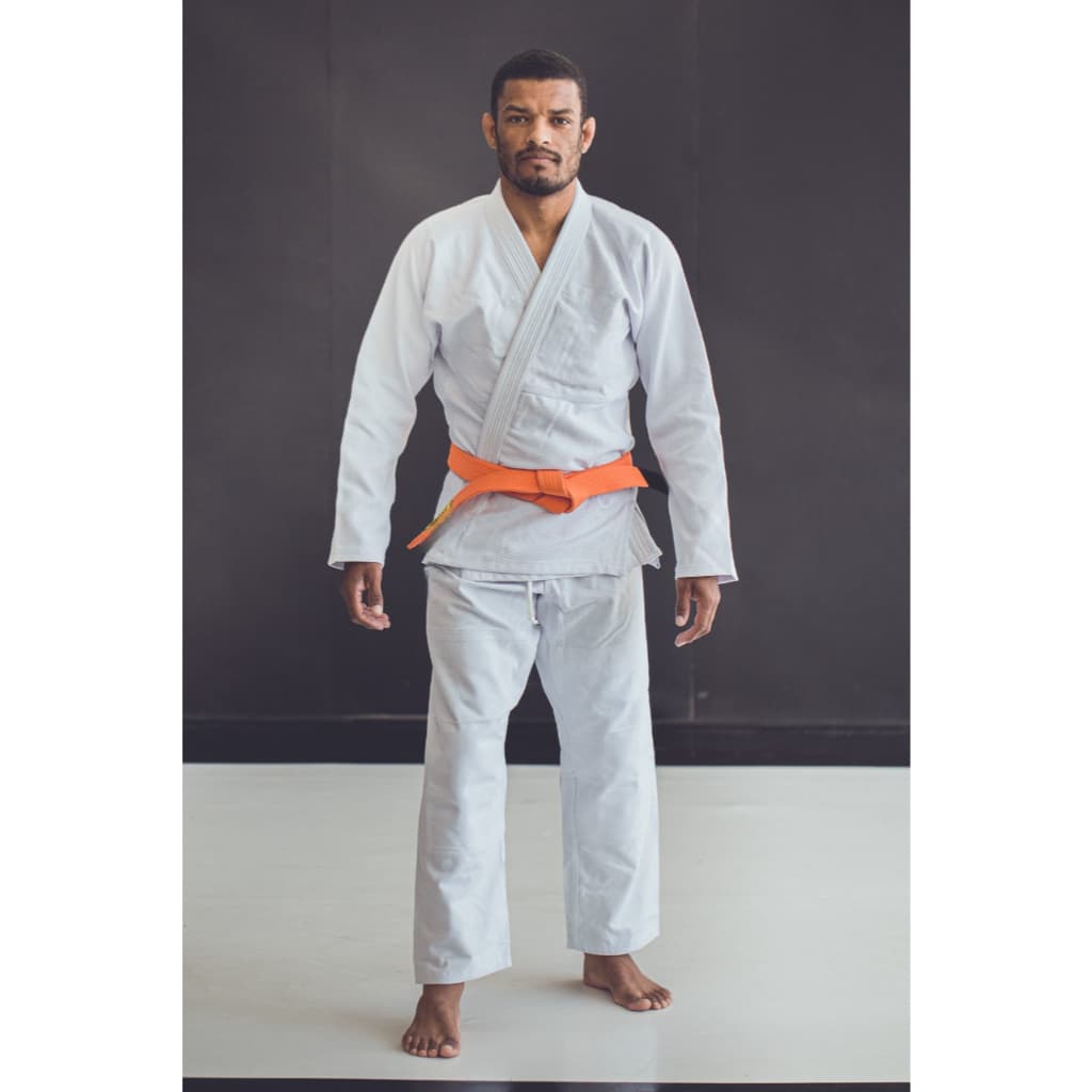 Kimono Jiu Jitsu Draken Light Bjj Fight - Adulto Branco Luta