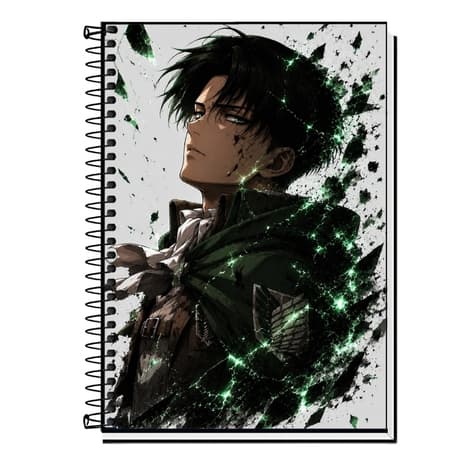 Caderno Attack on Titan | Caderno Escolar 1 a 20 Matérias | Caderno Universitário | Divisórias | Material Escolar | Estu
