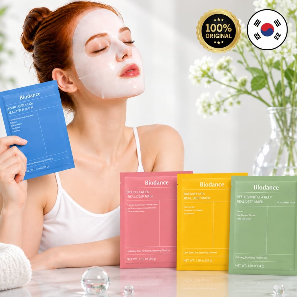 Biodance Real Deep Mask Mascara Hidratação Facial Skincare Coreana 34g K-Beauty Original