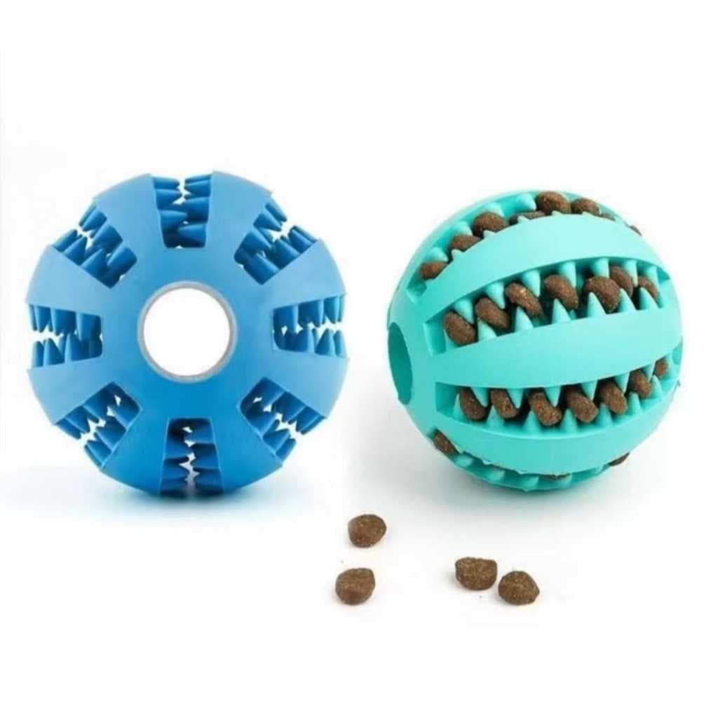 Bola Multifuncional Escova Cachorro Mordedor Porta Petisco Pet Ball Bolinha 6 cm. bolinha para cachorro.